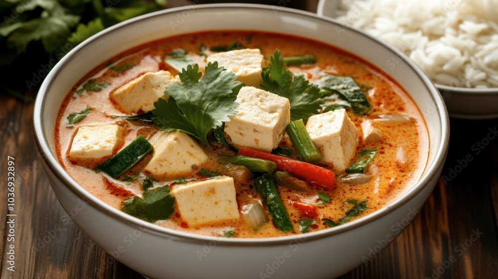 Delicious Vegan Curry with Tofu and Vegetables Delicious Vegan Curry with Tofu and Vegetables