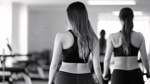 Pilates Reformer Class in Progress