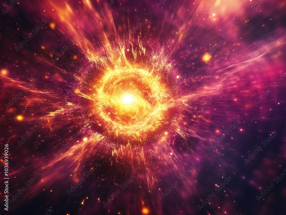 Abstract background featuring a circular design that resembles a sun or starburst enhanced by fiery elements and vibrant colors Abstract background featuring a circular design that resembles a sun or starburst enhanced by fiery elements and vibrant colors