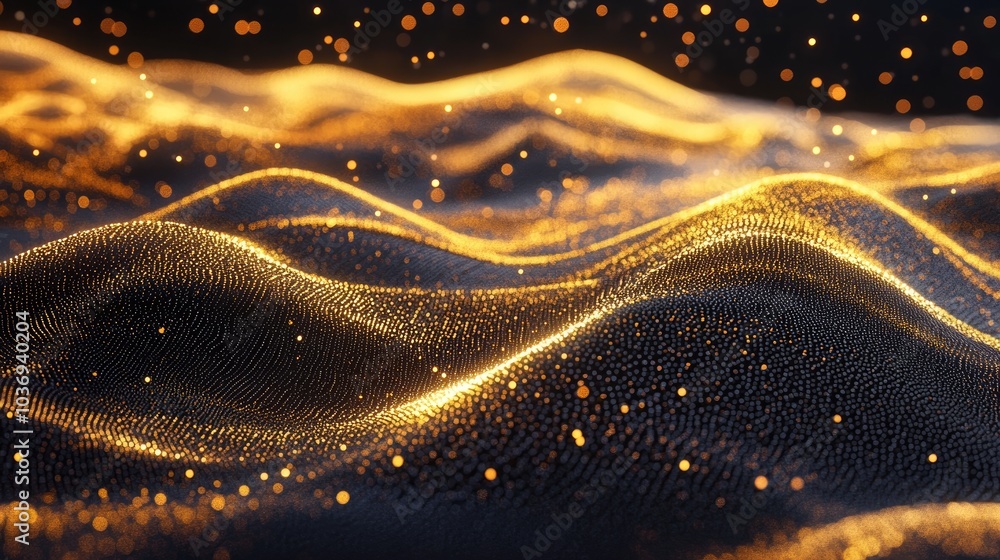 Abstract background featuring flowing particles Digital backdrop created using 3D rendering techniques Abstract background featuring flowing particles Digital backdrop created using 3D rendering techniques
