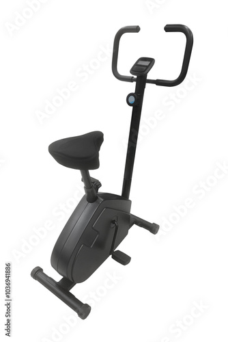 exercise bike simulator isolated on white background