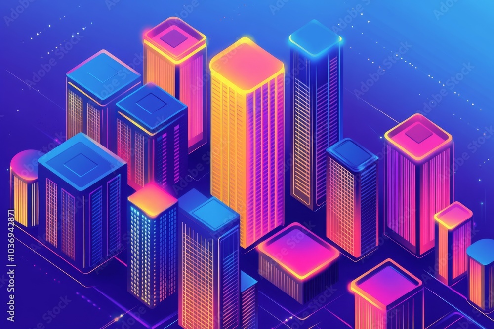 Vibrant Neon City: A Futuristic Metropolis Vibrant Neon City: A Futuristic Metropolis