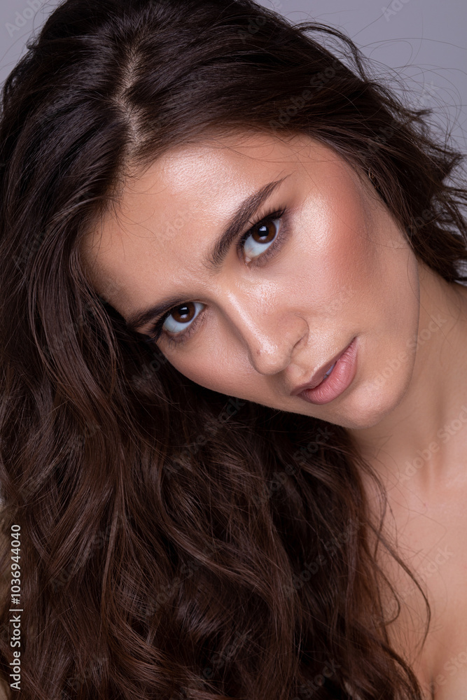 An Elegant Portrait Featuring a Woman with Long, Beautiful, Wavy Hair That Captivates An Elegant Portrait Featuring a Woman with Long, Beautiful, Wavy Hair That Captivates