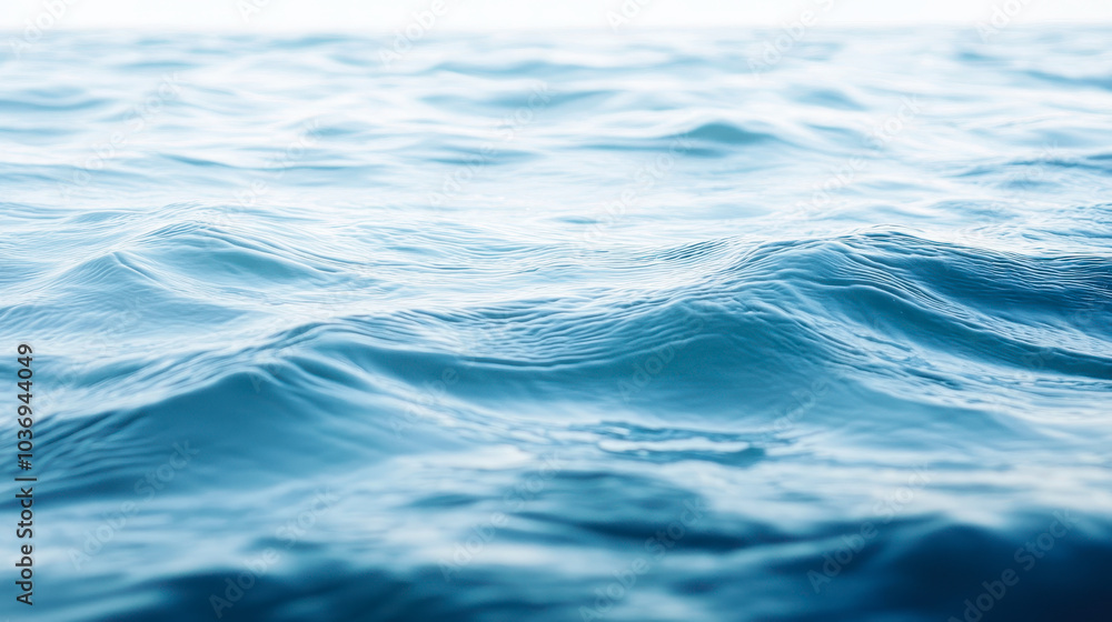 Serene Dark Blue Lake Waters with Gentle Waves in Natural Setting Evoking Calm and Peaceful Atmosphere: Ideal Background for Meditation, Relaxation, and Nature Themes