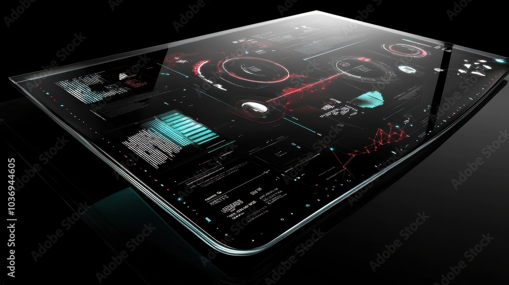 Fototapeta premium Futuristic Interactive Touchscreen Interface Design