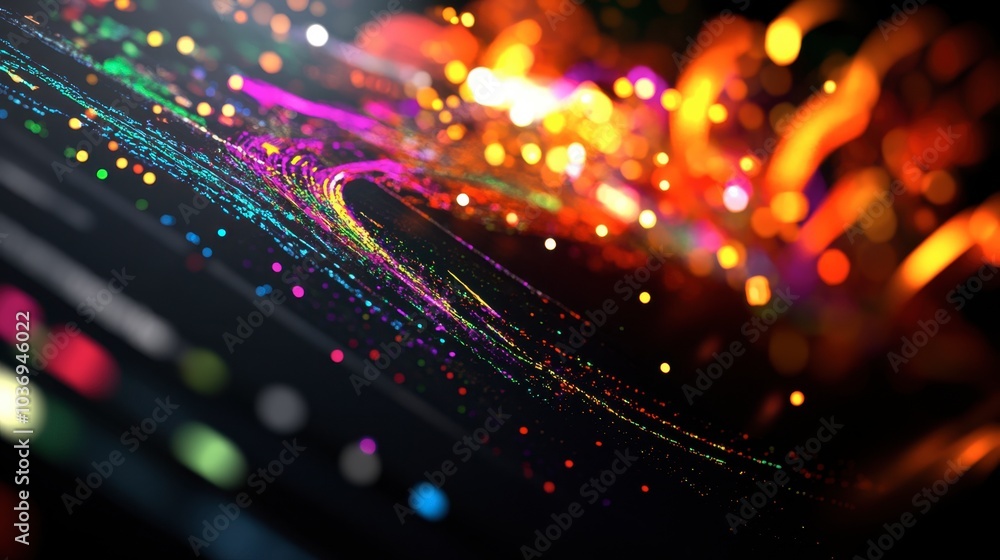 Obraz premium Vibrant Abstract Colorful Light Trails Background