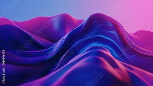 Vibrant Abstract Waves in Purple and Pink Tones