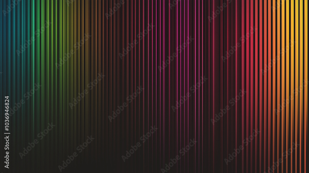 Fototapeta premium Colorful vertical stripes with gradient transitions and dark background