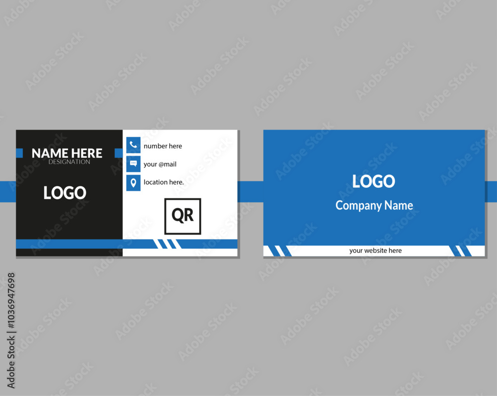 clean professional double sided business card design clean professional double sided business card design