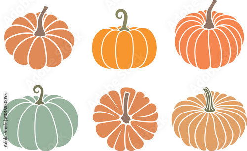 Pumpkin logo. Isolated pumpkin on white background