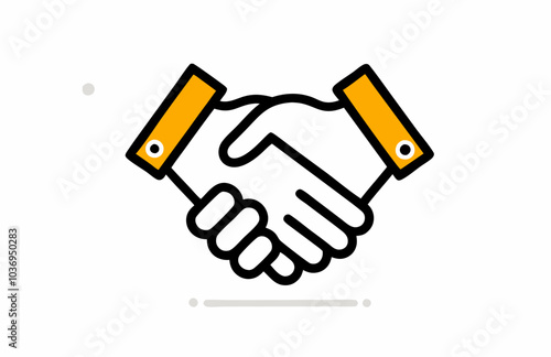 Handshake premium line icon. Simple high quality pictogram. Modern outline style icons. Stroke vector illustration on a white background.

