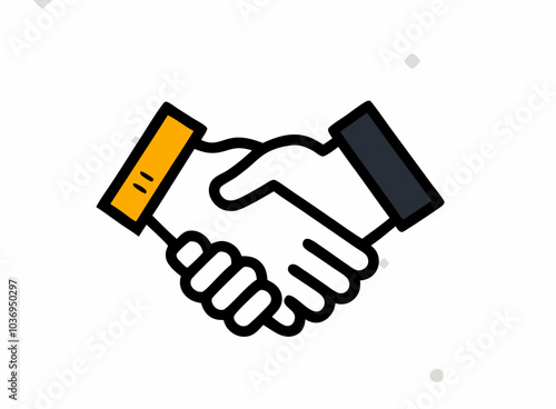 Handshake premium line icon. Simple high quality pictogram. Modern outline style icons. Stroke vector illustration on a white background.
