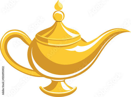 magic lamp on the background of the sky
