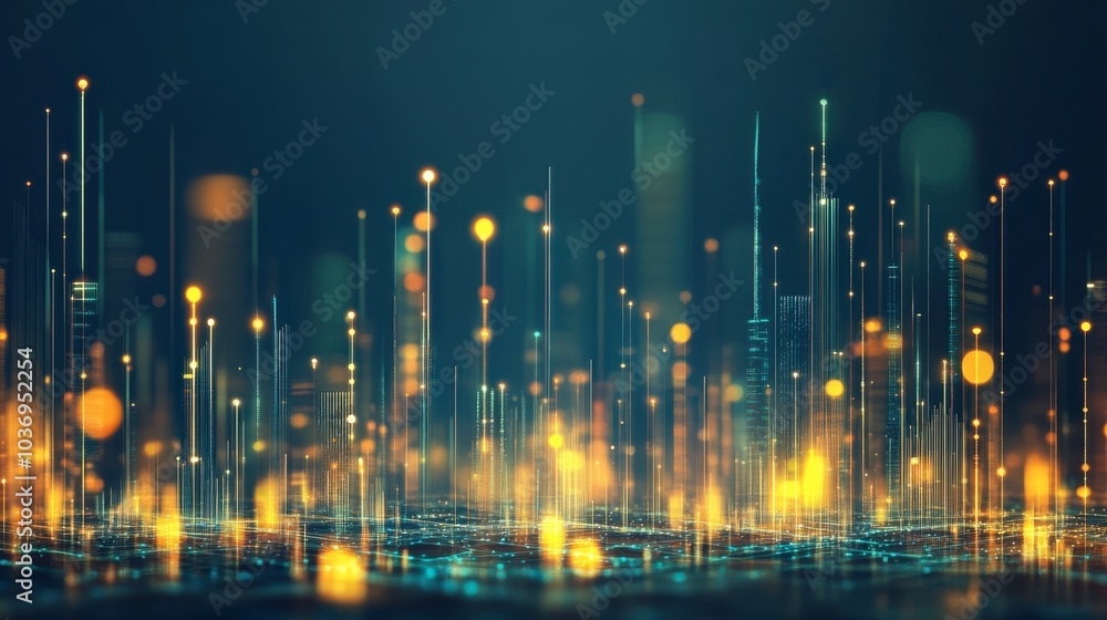 Abstract Digital Background with Light Effects Abstract Digital Background with Light Effects