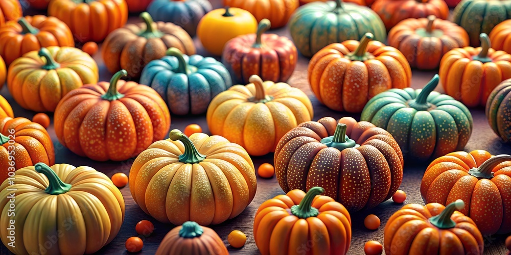 Halloween Candies in Pumpkin Shapes Created with Generative AI Halloween Candies in Pumpkin Shapes Created with Generative AI