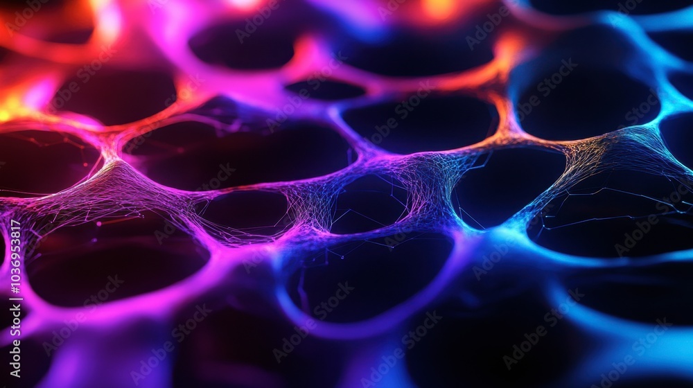Colorful Abstract Pattern with Glow and Depth Effects Colorful Abstract Pattern with Glow and Depth Effects