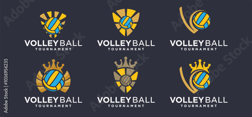 Volleyball sports logo design, club logo, league matches, volleyball sports tournaments.Volleyball sports logo design, club logo, league matches, volleyball sports tournaments.