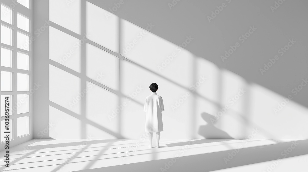 Exploring Minimalism and Solitude in a Sunlit Modern Interior Design Exploring Minimalism and Solitude in a Sunlit Modern Interior Design