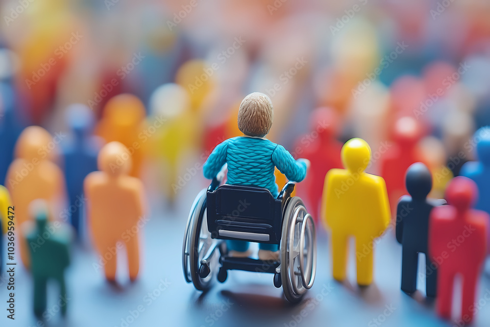 An image of a person in a wheelchair, symbolizing inclusiveness, represents the values of equality, accessibility, and the celebration of diversit An image of a person in a wheelchair, symbolizing inclusiveness, represents the values of equality, accessibility, and the celebration of diversit