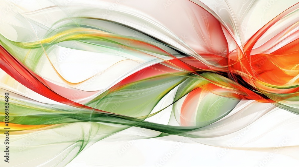 Colorful Abstract Flowing Waves in Light Background Colorful Abstract Flowing Waves in Light Background