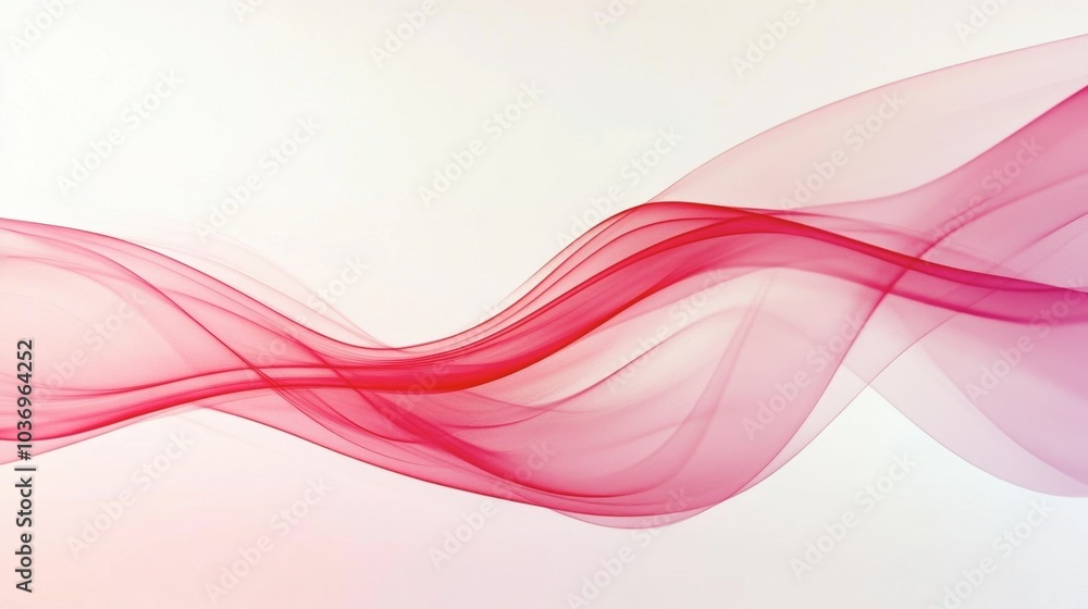 Naklejka premium Artistic Flow of Pink Waves on Light Background