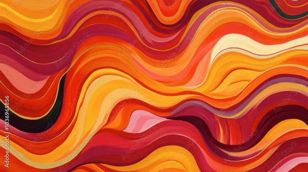 Colorful Abstract Swirls in Bright Shades of Red and Orange Colorful Abstract Swirls in Bright Shades of Red and Orange