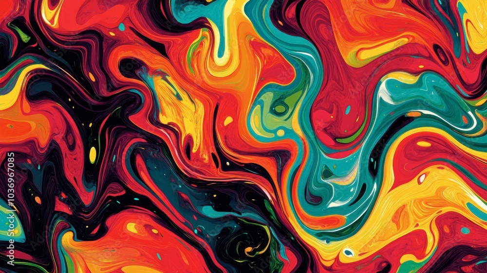 Vibrant Abstract Swirls of Colorful Paint Texture Vibrant Abstract Swirls of Colorful Paint Texture