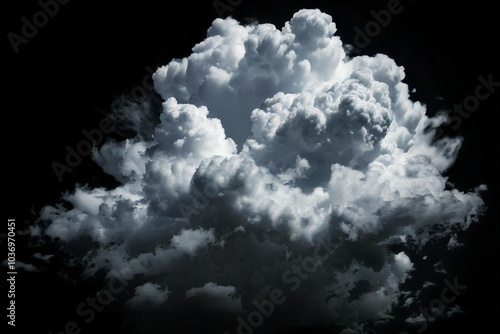 Dramatic Cumulus Clouds on Dark Sky / Cloud Brush Texture