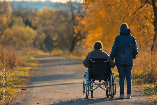 An image of a person in a wheelchair, symbolizing inclusiveness, represents the values of equality, accessibility, and the celebration of diversit