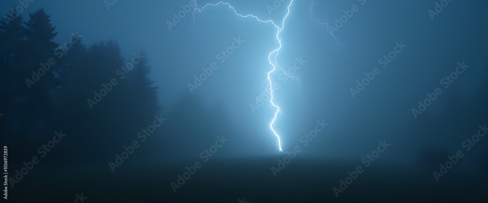 Lightning storm striking through dark clouds Lightning storm striking through dark clouds