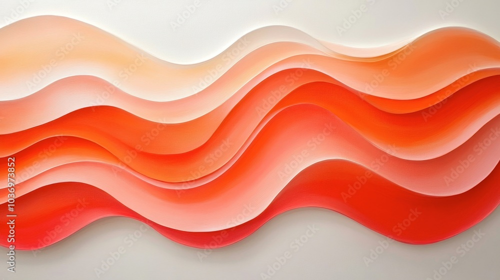 Abstract Waves in Warm Red and Peach Tones Abstract Waves in Warm Red and Peach Tones