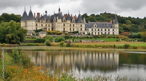 Serene Castle Reflected in Calm Water