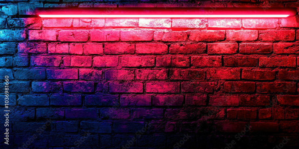 A brick wall with a neon sign on it A brick wall with a neon sign on it