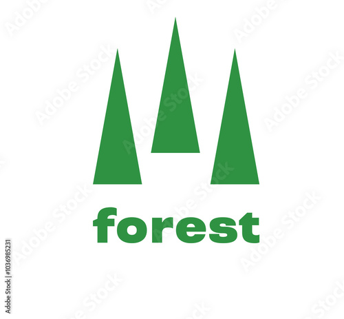 Christmas trees forest green logo text photo