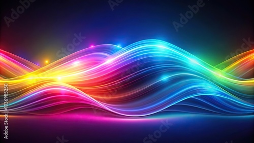 Abstract gradient background with glowing color wave textures