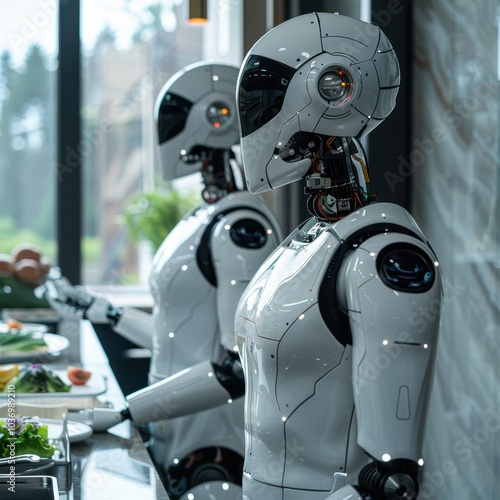 robot chefs in the kitchen