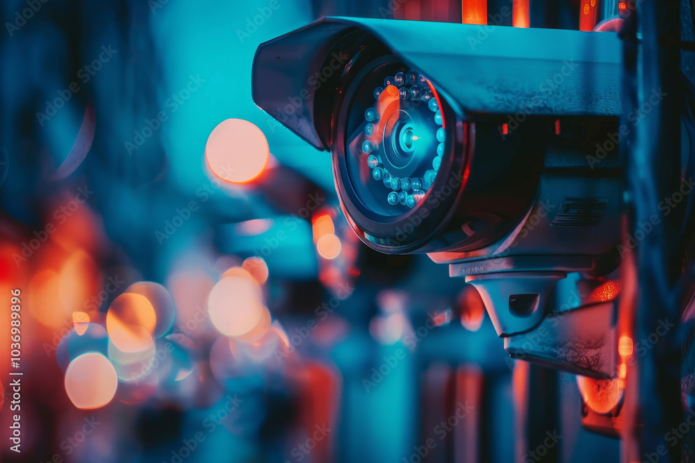 A camera is pointed at a blurry background A camera is pointed at a blurry background