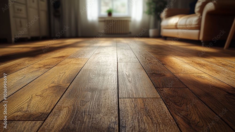 A beautifully maintained wooden floor in a cozy, well-lit living room. the floor has a natural, warm hue and a glossy finish that highlights the wood grain A beautifully maintained wooden floor in a cozy, well-lit living room. the floor has a natural, warm hue and a glossy finish that highlights the wood grain