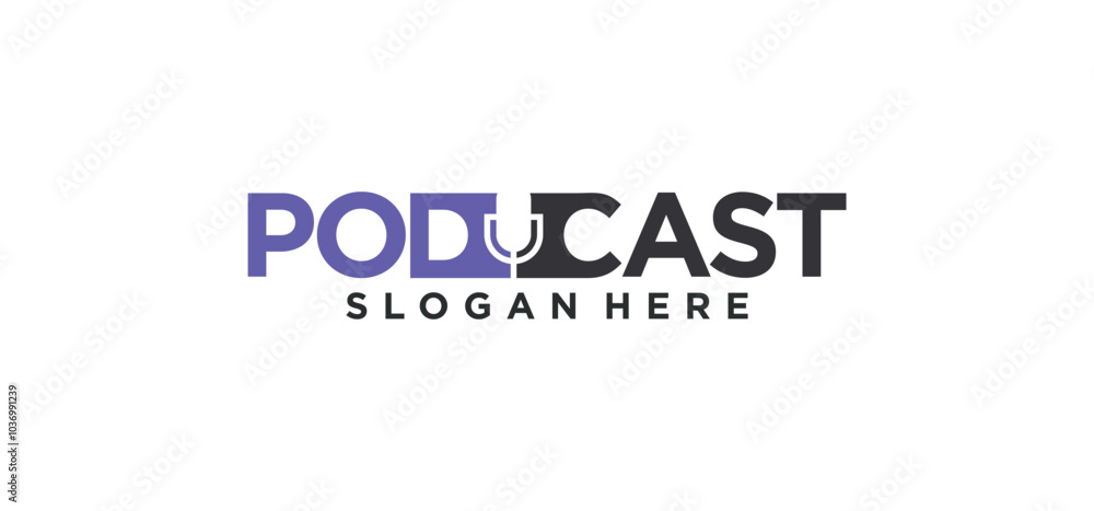 modern podcast logo design, Vector live podcast chat logo. modern podcast logo design, Vector live podcast chat logo.