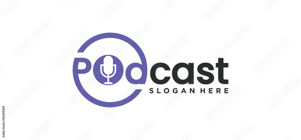 modern podcast logo design, Vector live podcast chat logo. modern podcast logo design, Vector live podcast chat logo.