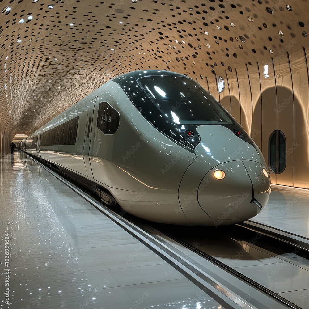 Fototapeta premium A futuristic train