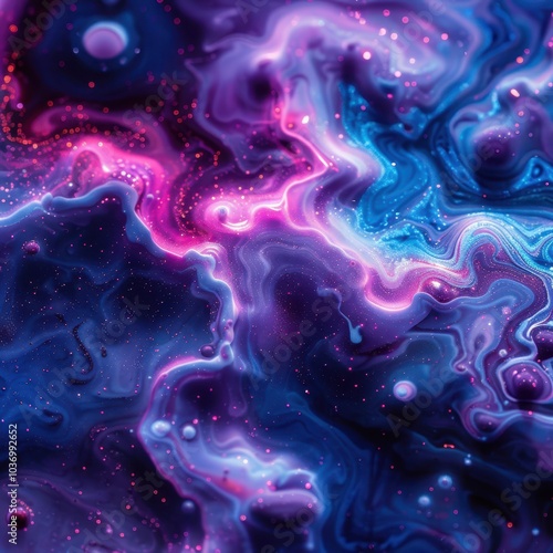 a colorful, abstract painting of a galaxy