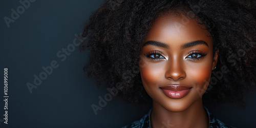 Portrait of a beautiful smiling black woman