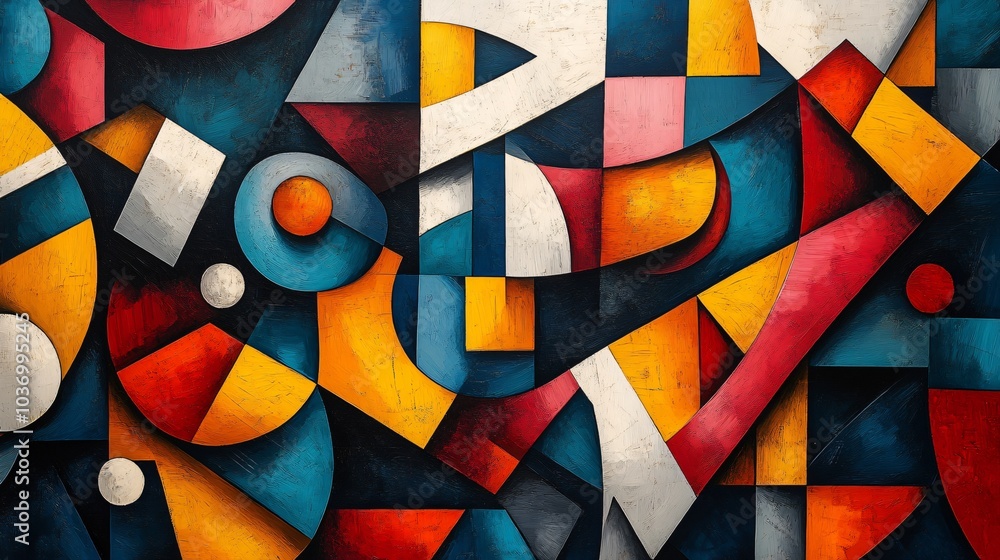 Fototapeta premium colorful cubism pattern background