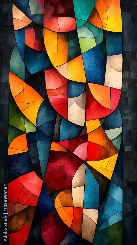 Fototapeta premium colorful cubism pattern background