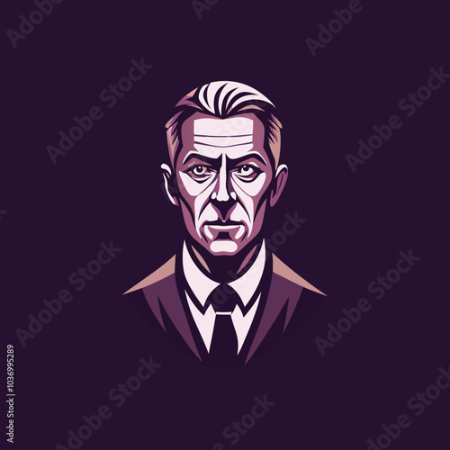 Accountant icon in flat style