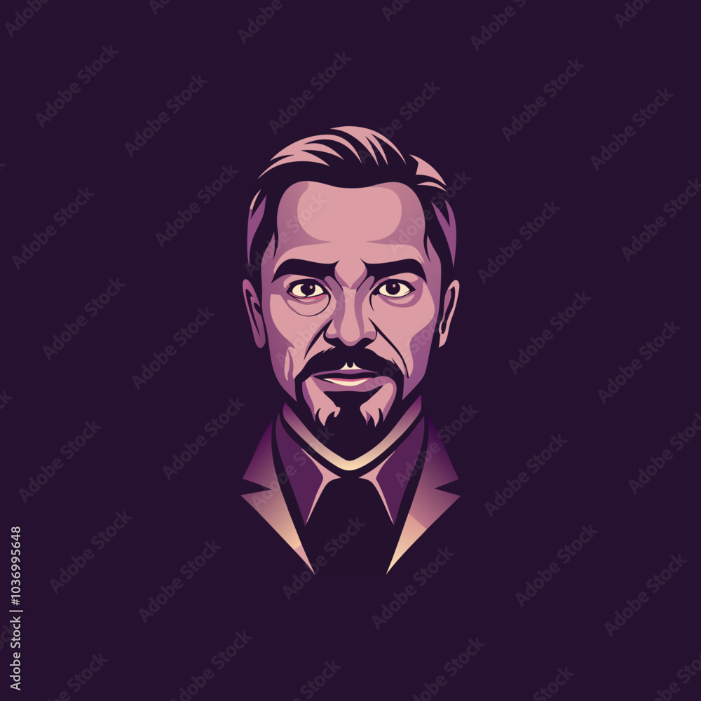 A flat style icon of teacher character A flat style icon of teacher character