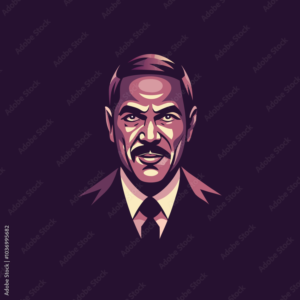 A flat style icon of a professor A flat style icon of a professor