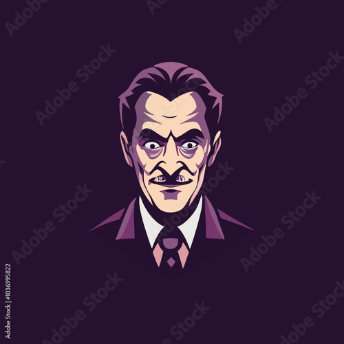 A flat icon of a political character 