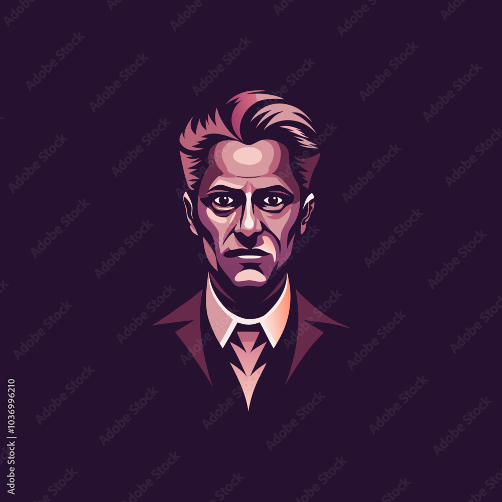 A flat icon of professor avatar A flat icon of professor avatar